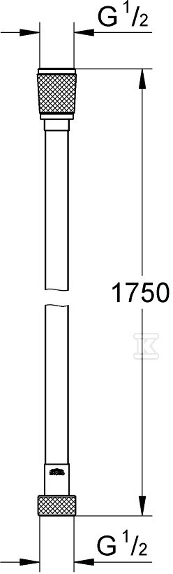 Silverflek - crevo za tuš 1750 mm, - 28388KF1